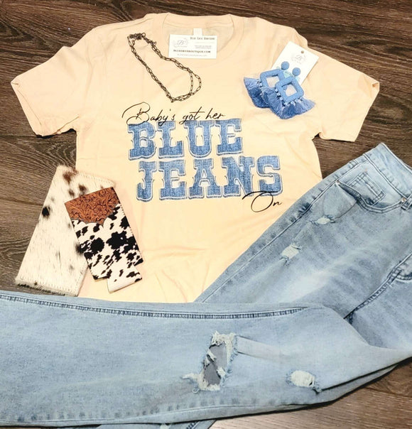 Baby and Blue Jeans Tee BlueSkyeBoutique