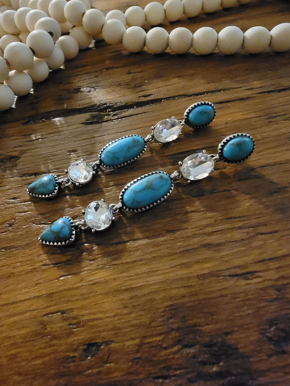 Western Glass Stone Earrings Earrings BlueSkyeBoutique 13.95  BlueSkyeBoutique