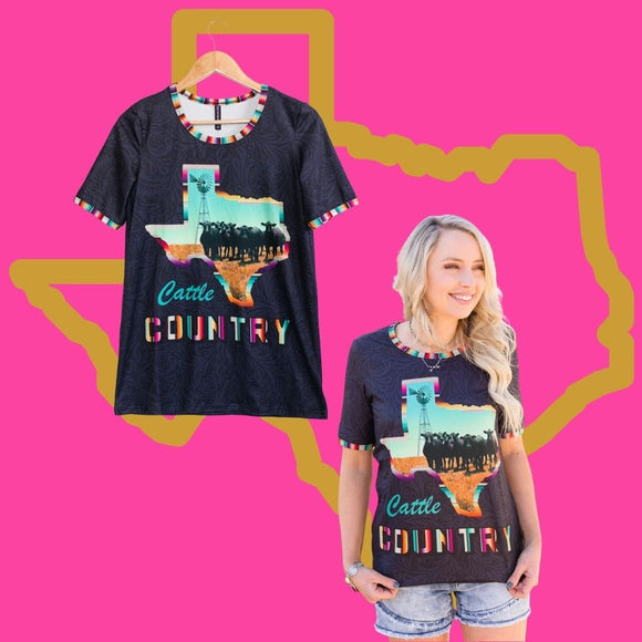 Cattle Country Tee BlueSkyeBoutique