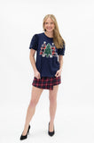 Festive Forest Top-Navy Shirts & Tops BlueSkyeBoutique   BlueSkyeBoutique