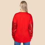 Red Sequin Merry Top Shirts & Tops BlueSkyeBoutique   BlueSkyeBoutique