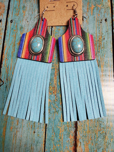 Fiesta EarTag Tassel BlueSkyeBoutique