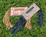 Savannah Fringed Fold Over Clutch Envelope BlueSkyeBoutique