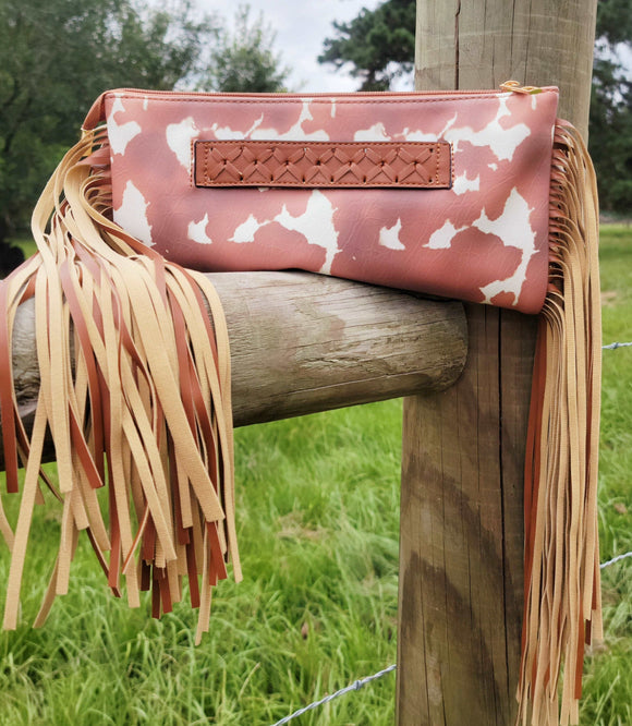 Cali Fringed Fold Over Envelope Clutch BlueSkyeBoutique