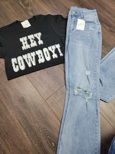 Hey Cowboy Tee BlueSkyeBoutique