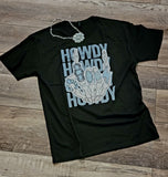 Turquoise Howdy Tee Graphic Tee BlueSkyeBoutique 32.00  BlueSkyeBoutique