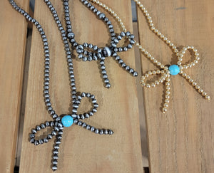 Bow Necklace-Lg Necklaces BlueSkyeBoutique   BlueSkyeBoutique