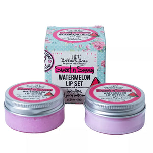 Sweet 'n' Sassy Watermelon Lip Set - Lip Scrub & Lip Butter Gift BlueSkyeBoutique   BlueSkyeBoutique