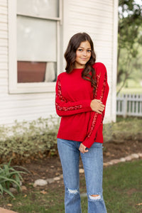 GARNET GLAM SEQUINED SWEATER Blouse BlueSkyeBoutique   BlueSkyeBoutique