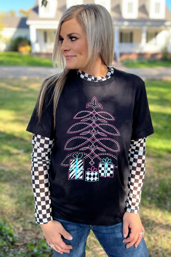 BOOT SCOOTIN' CHRISTMAS TEE Graphic Tee BlueSkyeBoutique   BlueSkyeBoutique