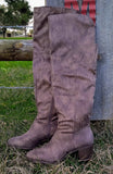 Taupe Knee High Boots BlueSkyeBoutique