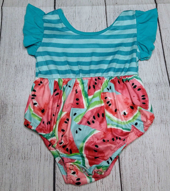 Watermelon Ruffle Romper BlueSkyeBoutique