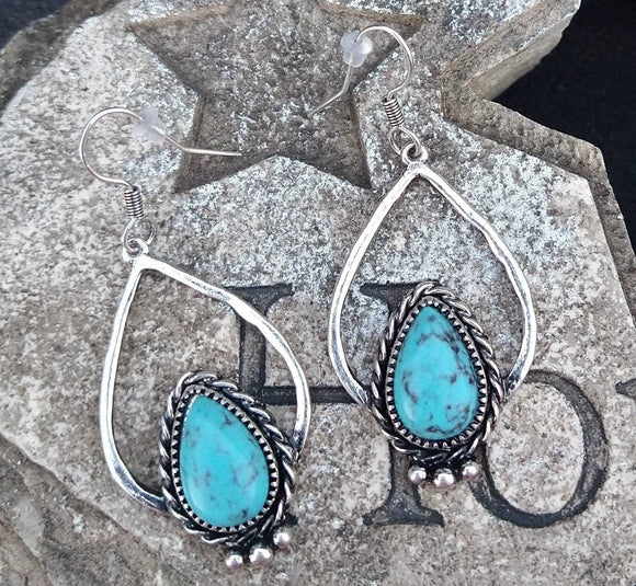 Silver Stone Earrings BlueSkyeBoutique