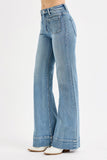 Risen- Jackie Wide Leg Flare Jeans Bottoms BlueSkyeBoutique   BlueSkyeBoutique