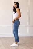 The Maya Mid Wash Slit Jeans Bottoms BlueSkyeBoutique   BlueSkyeBoutique