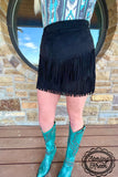 FORT WORTH FRINGE SKIRT BLACK Bottoms BlueSkyeBoutique   BlueSkyeBoutique