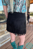 FORT WORTH FRINGE SKIRT BLACK Bottoms BlueSkyeBoutique   BlueSkyeBoutique