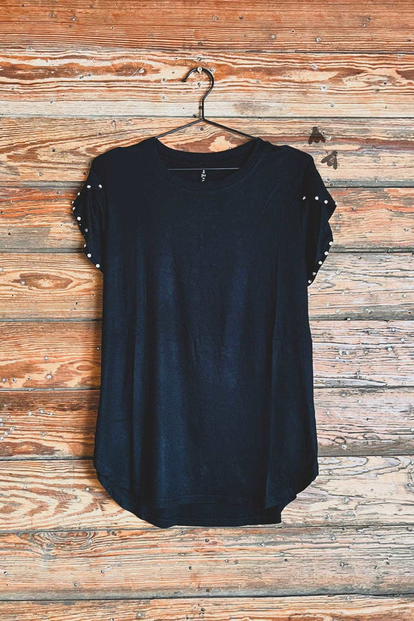 BLACK N BLING TOP BlueSkyeBoutique