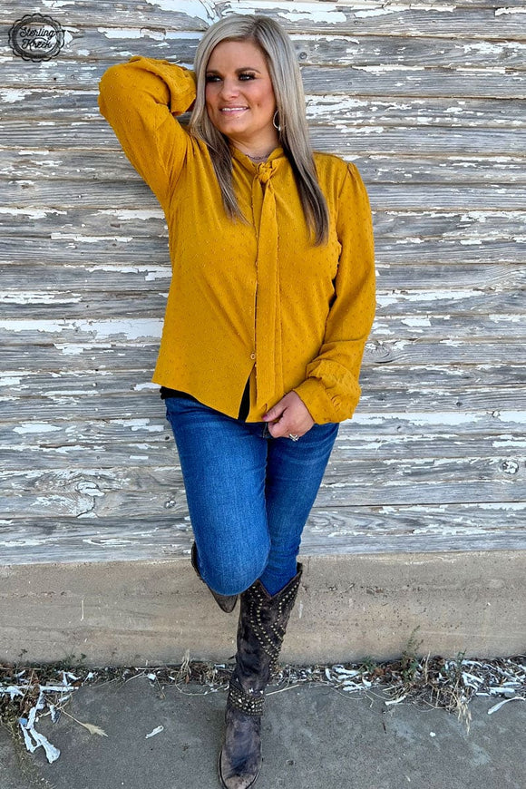 BUSINESS BABE TOP MUSTARD Blouse BlueSkyeBoutique 43.50  BlueSkyeBoutique