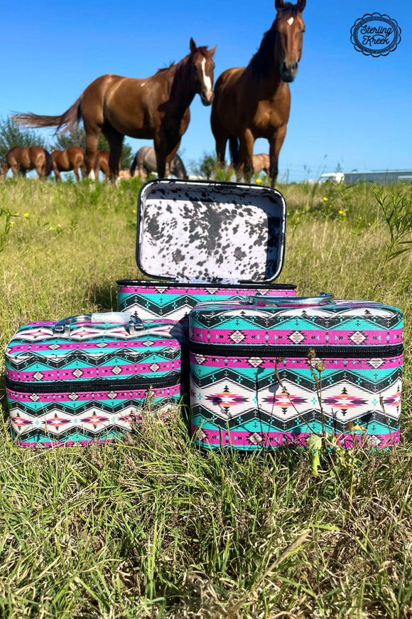 COW-ZTEC BEAUTY BOX (Set of 3) makeup bag BlueSkyeBoutique 55.60  BlueSkyeBoutique