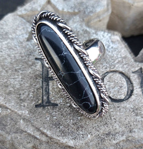 Black Stone Ring BlueSkyeBoutique