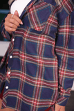 Lola Flannel Tunic Top- Navy Shirts & Tops BlueSkyeBoutique   BlueSkyeBoutique