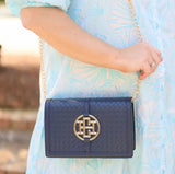 Cecilia Handbag Woven-Navy Purses BlueSkyeBoutique   BlueSkyeBoutique