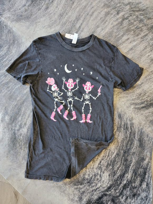 Boot Scootin' Skellies Tee Graphic Tee BlueSkyeBoutique   BlueSkyeBoutique