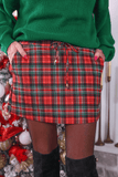 Red Christmas Plaid Skort Bottoms BlueSkyeBoutique   BlueSkyeBoutique