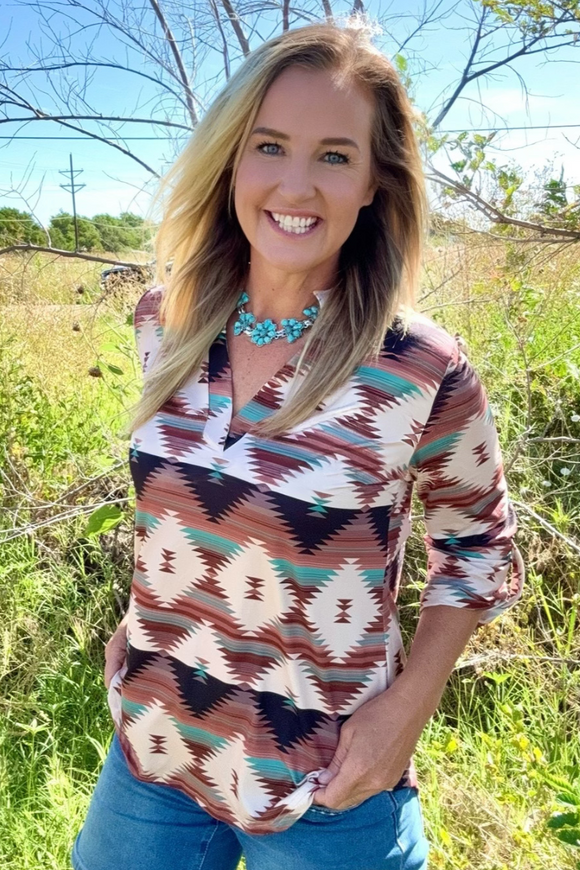 Desert Mesa Top Shirts & Tops BlueSkyeBoutique   BlueSkyeBoutique