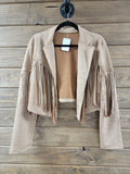 Moto Western Fringe Crop Jacket