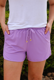 Solid Lavender Everyday Shorts Bottoms BlueSkyeBoutique   BlueSkyeBoutique