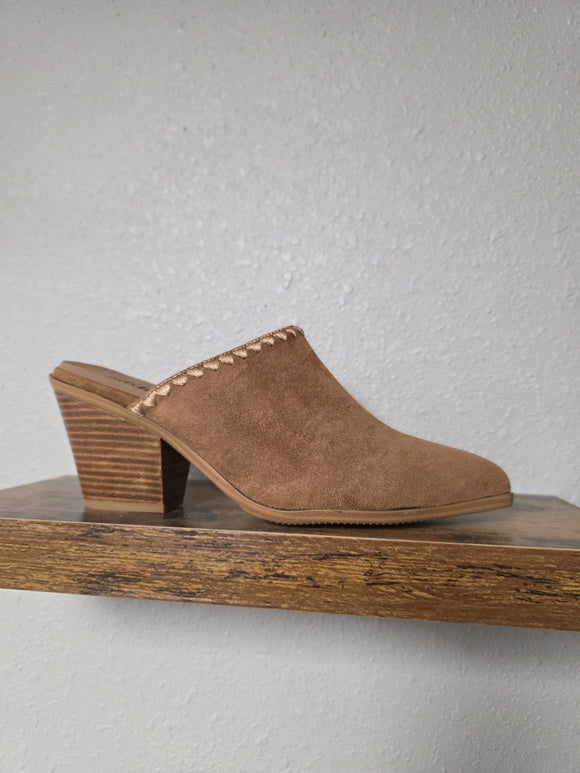 Sizzle Tobacco Faux Suede Heels Shoes BlueSkyeBoutique   BlueSkyeBoutique