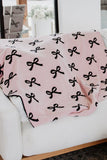 Pink and Black Bows Double Sided Throw Blanket Gift BlueSkyeBoutique   BlueSkyeBoutique