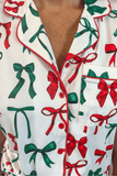 Christmas Bow Ruffle PJ Set Clothing BlueSkyeBoutique   BlueSkyeBoutique