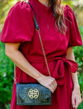 Cecilia Handbag-Black Croc Purses BlueSkyeBoutique   BlueSkyeBoutique