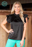 BABYDOLL TOP BLACK Blouse BlueSkyeBoutique   BlueSkyeBoutique