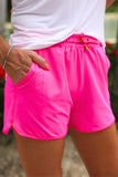 Solid Neon Pink Everyday Shorts Bottoms BlueSkyeBoutique   BlueSkyeBoutique