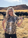 Babydoll Top-Snake Shirts & Tops BlueSkyeBoutique   BlueSkyeBoutique