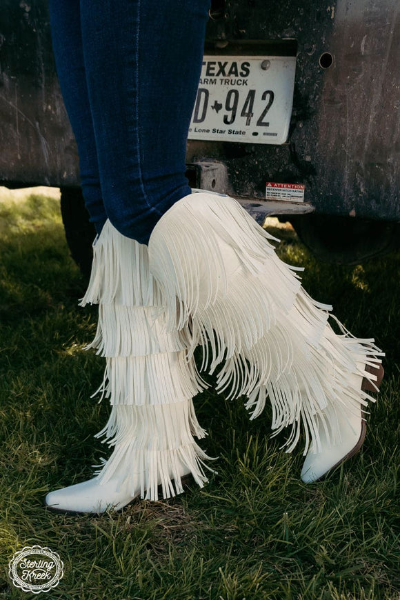 FROSTED FRINGE BOOTS Shoes BlueSkyeBoutique   BlueSkyeBoutique