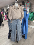 Boardwalk Night Top-Brown Blouse BlueSkyeBoutique   BlueSkyeBoutique
