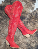 The Abby Boot- Red Shoes BlueSkyeBoutique   BlueSkyeBoutique
