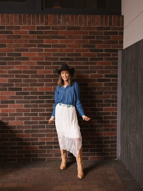 Ivory Lace Skirt Bottoms BlueSkyeBoutique   BlueSkyeBoutique