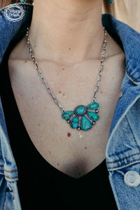 TURQUOISE TOMBSTONE NECKLACE necklaces BlueSkyeBoutique   BlueSkyeBoutique