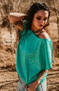 TWO STEP TURQUOISE TOP BlueSkyeBoutique