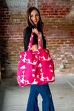 Canvas Tote Bag- Neon Pink BlueSkyeBoutique