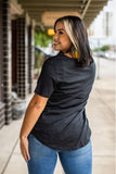 Black Basic V-Neck Tee BlueSkyeBoutique