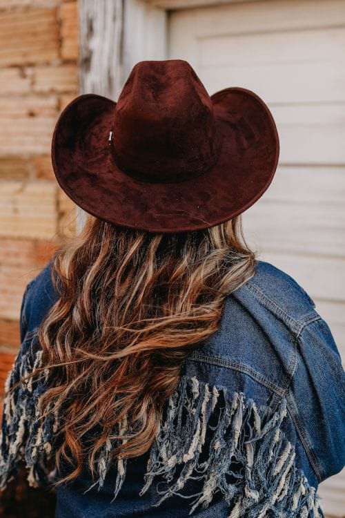 Suede Felt Cowboy Hat-Other Colors - BlueSkyeBoutique display picture 3