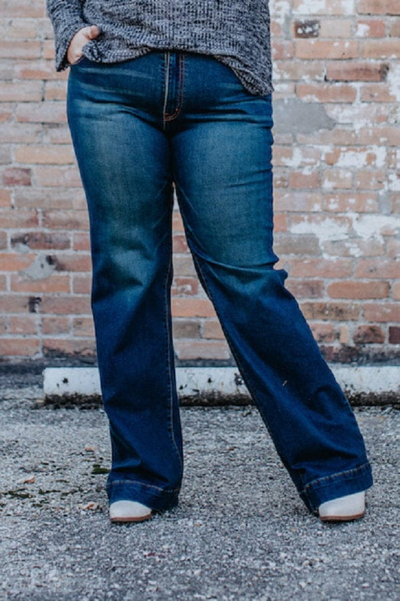 Honky Tonk Trouser Jeans-Plus BlueSkyeBoutique