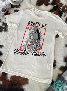 QUEEN OF BROKEN HEARTS TEE BlueSkyeBoutique